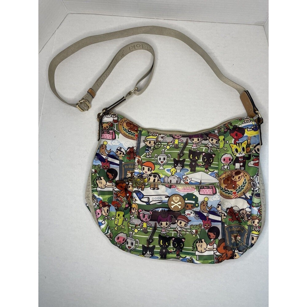 Tokidoki Tote Bag Women's Punk Rock Skull Mascot Purse Handbag Crossbody